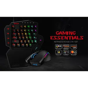 Redragon K585-BA RGB Gaming Combo Set, K585 DITI One-Handed Mechanical Gaming Keyboard, M721-PRO RGB Gaming Mouse, Wired USB Connectivity, Professional Gaming Peripheral Bundle