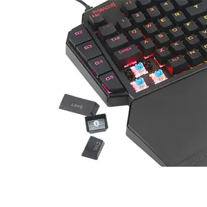 Redragon K585-KS DITI ELITE One-Handed RGB Mechanical Gaming Keyboard, Wired USB Connectivity, Programmable Keypad Design