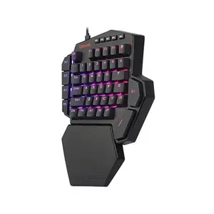 Redragon K585 DITI One-Handed RGB Mechanical Gaming Keyboard, Blue Mechanical Switches, Compact Single-Hand Layout, RGB Backlighting Effects, Wired USB Connectivity, Dedicated Gaming Keypad for Competitive Gaming