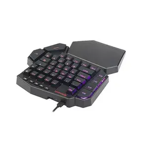 Redragon K585 DITI One-Handed RGB Mechanical Gaming Keyboard, Blue Mechanical Switches, Compact Single-Hand Layout, RGB Backlighting Effects, Wired USB Connectivity, Dedicated Gaming Keypad for Competitive Gaming