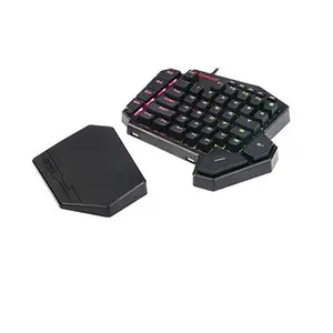 Redragon K585 DITI One-Handed RGB Mechanical Gaming Keyboard, Blue Mechanical Switches, Compact Single-Hand Layout, RGB Backlighting Effects, Wired USB Connectivity, Dedicated Gaming Keypad for Competitive Gaming