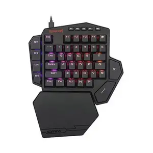 Redragon K585 DITI One-Handed RGB Mechanical Gaming Keyboard, Blue Mechanical Switches, Compact Single-Hand Layout, RGB Backlighting Effects, Wired USB Connectivity, Dedicated Gaming Keypad for Competitive Gaming