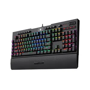 Redragon K586 BRAHMA RGB Mechanical Gaming Keyboard, Full-Size Layout, Wired USB Connectivity, Mechanical Switch Design, RGB Backlighting Effects, High-Performance Gaming Keyboard