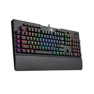 Redragon K586 BRAHMA RGB Mechanical Gaming Keyboard, Full-Size Layout, Wired USB Connectivity, Mechanical Switch Design, RGB Backlighting Effects, High-Performance Gaming Keyboard