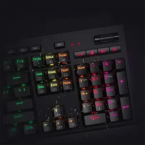 Redragon K586 BRAHMA RGB Mechanical Gaming Keyboard, Full-Size Layout, Wired USB Connectivity, Mechanical Switch Design, RGB Backlighting Effects, High-Performance Gaming Keyboard