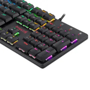 Redragon K589 SHRAPNEL RGB Mechanical Gaming Keyboard, 104-Key Full-Size Layout, Red Mechanical Switches, RGB Backlighting Effects, Anti-Ghosting Technology, Wired USB Gaming Keyboard