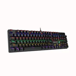 Redragon K608 VALHEIM Rainbow Mechanical Gaming Keyboard, Blue Switches, Wired USB Connectivity, Rainbow Backlighting