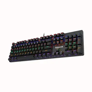 Redragon K608 VALHEIM Rainbow Mechanical Gaming Keyboard, Blue Switches, Wired USB Connectivity, Rainbow Backlighting