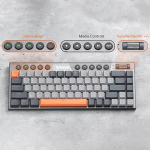 Redragon K609-GG-RGB PRO HORUS 65% Mechanical Gaming Keyboard, Wireless Connectivity, Compact Layout, Hot-Swappable Design