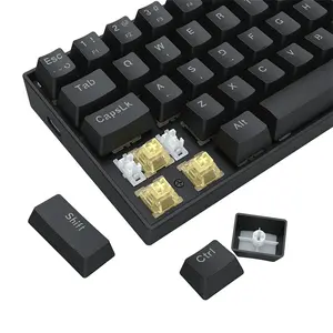 Redragon K617 FIZZ-RGB Black Mechanical Gaming Keyboard, 61-Key Compact 60% Layout, Rapid Trigger Technology, 8000Hz Polling Rate, RGB Backlighting Effects, Wired USB Connectivity