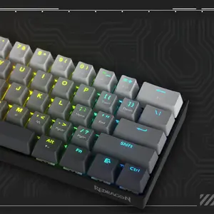 Redragon K617GG B-RGB FIZZ Rapid Trigger Mechanical Gaming Keyboard, 61-Key Compact 60% Layout, Rapid Trigger Technology, 8000Hz Polling Rate, RGB Backlighting Effects, Wired USB Connectivity