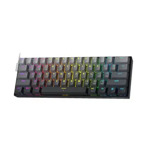 Redragon K617GG B-RGB FIZZ Rapid Trigger Mechanical Gaming Keyboard, 61-Key Compact 60% Layout, Rapid Trigger Technology, 8000Hz Polling Rate, RGB Backlighting Effects, Wired USB Connectivity