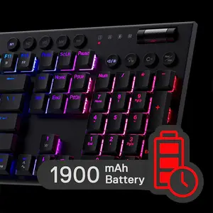 Redragon K618 Horus Pro RGB Low-Profile Mechanical Gaming Keyboard, Tri-Mode Wireless Connectivity, Low-Profile Mechanical Switch Design, RGB Backlighting Effects, Ultra-Slim High-Performance Gaming Keyboard