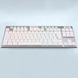 Redragon K621W HORUS PRO TKL Low Profile RGB Mechanical Gaming Keyboard, 3-Mode Wireless Connectivity, White Edition