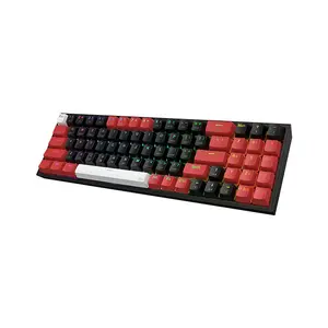 Redragon K628 POLLUX Pro BRW RGB Mechanical Gaming Keyboard, 75% Compact Layout, Tri-Mode Wireless Connectivity, Mechanical Switch Design, RGB Backlighting Effects, High-Performance Wireless Gaming Keyboard