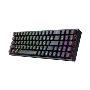 Redragon POLLUX Pro K628 CTB RGB Mechanical Gaming Keyboard Black Edition, 75% Compact Layout, Tri-Mode Wireless Connectivity, Mechanical Switch Design, RGB Backlighting Effects, Premium Gaming Keyboard