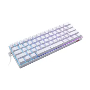 Redragon K630 DRAGON BORN RGB Mechanical Gaming Keyboard, 60% Compact Layout, Wired USB Connectivity, White Edition
