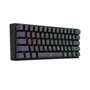 Redragon K630 DRAGONBORN RGB Mechanical Gaming Keyboard, 60% Compact Layout, Wired USB Connectivity, Black Edition