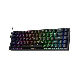 Redragon K631 CASTOR RGB Mechanical Gaming Keyboard, 65% Compact Layout, Wired USB Connectivity, Mechanical Switch Design, RGB Backlighting Effects, High-Performance Gaming Keyboard