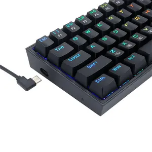 Redragon K631 CASTOR RGB Mechanical Gaming Keyboard, 65% Compact Layout, Wired USB Connectivity, Mechanical Switch Design, RGB Backlighting Effects, High-Performance Gaming Keyboard