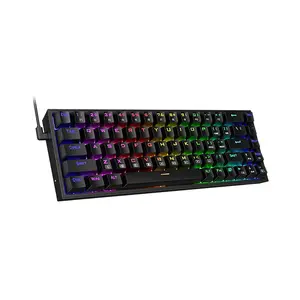 Redragon K631 CASTOR RGB Mechanical Gaming Keyboard, 65% Compact Layout, Wired USB Connectivity, Mechanical Switch Design, RGB Backlighting Effects, High-Performance Gaming Keyboard