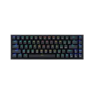 Redragon K631 CASTOR RGB Mechanical Gaming Keyboard, 65% Compact Layout, Wired USB Connectivity, Mechanical Switch Design, RGB Backlighting Effects, High-Performance Gaming Keyboard