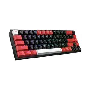 Redragon K631 CASTOR PRO-BRW RGB Mechanical Gaming Keyboard, 65% Compact Layout, Tri-Mode Wireless Connectivity, Mechanical Switch Design, RGB Backlighting Effects, High-Performance Wireless Gaming Keyboard