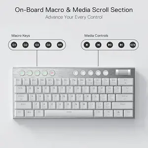 Redragon K632W HORUS RGB 60% Mechanical Gaming Keyboard, Compact Layout, Wired Connectivity, White Edition
