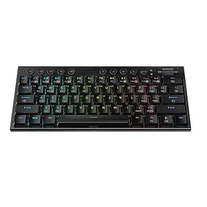 Redragon K632 RGB Mechanical Gaming Keyboard Black Edition, 60% Compact Layout, Wired USB Connectivity, Mechanical Switch Design, RGB Backlighting Effects, Space-Saving Gaming Keyboard