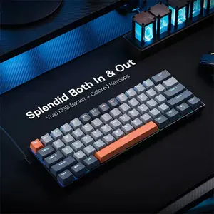 Redragon K644 SE CARAXES RGB Mechanical Gaming Keyboard, 65% Compact Layout, Wired USB Connectivity, Mechanical Switch Design, RGB Backlighting Effects, High-Performance Gaming Keyboard