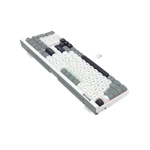 Redragon K656 GAREN PRO WB RGB Mechanical Gaming Keyboard, 100-Key Compact Layout, Tri-Mode Wireless Connectivity, Mint Mambo Mechanical Switches, RGB Backlighting Effects, Premium Gaming Keyboard