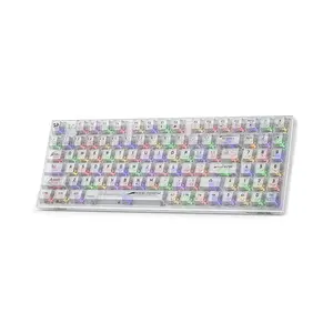 Redragon K658W IRELIA PRO RGB Mechanical Gaming Keyboard, Wired USB & Bluetooth Connectivity, White Edition
