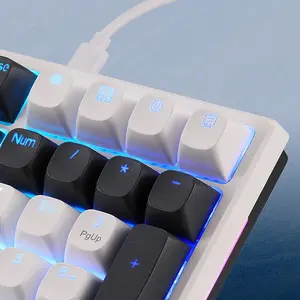 Redragon K668 WGB TRUNDLE RGB Mechanical Gaming Keyboard, Wired USB Connectivity, Full Size Layout, White Grey Black Edition