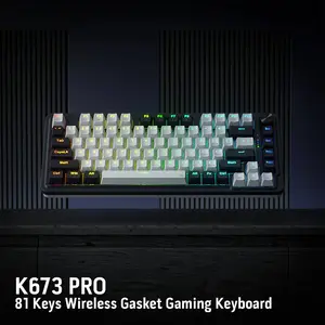 Redragon K673 WB UCAL PRO RGB Mechanical Gaming Keyboard, 75% Compact Layout, Tri-Mode Wireless Connectivity, Mechanical Switch Design, RGB Backlighting Effects, High-Performance Wireless Gaming Keyboard