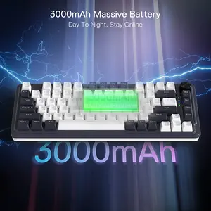 Redragon K673 WB UCAL PRO RGB Mechanical Gaming Keyboard, 75% Compact Layout, Tri-Mode Wireless Connectivity, Mechanical Switch Design, RGB Backlighting Effects, High-Performance Wireless Gaming Keyboard