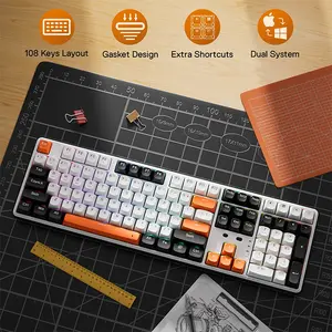 Redragon K689 WBO WYVERN PRO RGB Mechanical Gaming Keyboard, Tri-Mode Wireless Connectivity, Mechanical Switch Design, RGB Backlighting Effects, Compact Gaming Layout, High-Performance Wireless Gaming Keyboard
