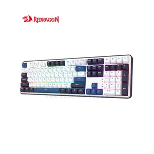 Redragon K689WBB WYVERN PRO RGB Mechanical Keyboard, Tri-Mode Wireless Connectivity, 108-Key Full Size Layout, Hot-Swappable Mint Mambo Switches, Gasket Mount Design, PBT Keycaps
