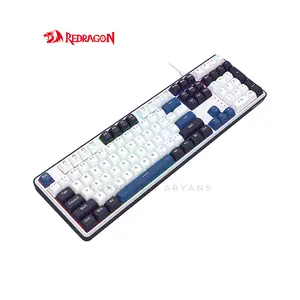 Redragon K689WBB WYVERN PRO RGB Mechanical Keyboard, Tri-Mode Wireless Connectivity, 108-Key Full Size Layout, Hot-Swappable Mint Mambo Switches, Gasket Mount Design, PBT Keycaps