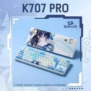 Redragon K707 SP STAR BLADE PRO TKL RGB Mechanical Gaming Keyboard, Tenkeyless Layout, Tri-Mode Wireless Connectivity, Mechanical Switch Design, RGB Backlighting Effects, High-Performance Gaming Keyboard