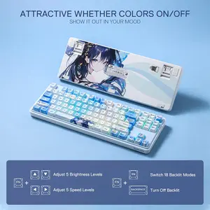 Redragon K707 SP STAR BLADE PRO TKL RGB Mechanical Gaming Keyboard, Tenkeyless Layout, Tri-Mode Wireless Connectivity, Mechanical Switch Design, RGB Backlighting Effects, High-Performance Gaming Keyboard
