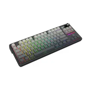 Redragon K743 SP Antonium LCD Wireless Mechanical Gaming Keyboard, 84-Key TKL Layout, Integrated 1.14-Inch TFT Display Screen, Tri-Mode Wireless Connectivity, RGB Backlighting Effects, Mechanical Gaming Keyboard
