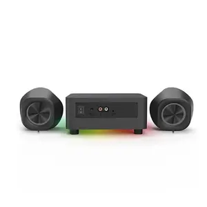 Redragon GS-590 Kaidas Pro Gaming Speakers, 2.0 Channel Stereo Audio System, Bluetooth Wireless Connectivity, RGB Lighting Effects, Desktop Gaming Speaker Set