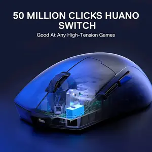 Redragon K1NG M916 Pro Ultra-Light Wireless Gaming Mouse, 26000 DPI Optical Sensor, Tri-Mode Wireless Connectivity, Ultra-Lightweight Ergonomic Design, High-Performance Esports Gaming Mouse