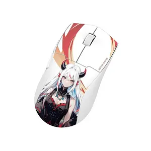 Redragon King Max M918 AKG-Pro Anime White Wireless Gaming Mouse, 26000 DPI Optical Sensor, Tri-Mode Connectivity, White Edition