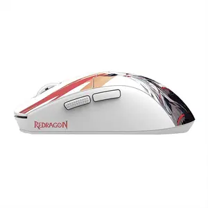 Redragon King Max M918 AKG-Pro Anime White Wireless Gaming Mouse, 26000 DPI Optical Sensor, Tri-Mode Connectivity, White Edition