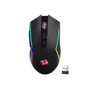 Redragon M693 Trident Pro Wireless Gaming Mouse, 3-Mode Connectivity, 8000 DPI Sensor, RGB Lighting, Black Edition