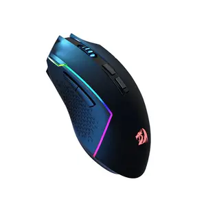 Redragon M693 Trident Pro Wireless Gaming Mouse, 3-Mode Connectivity, 8000 DPI Sensor, RGB Lighting, Black Edition