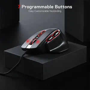Redragon Bullseye M806 RGB Gaming Mouse, 12400 DPI Optical Sensor, Ergonomic Gaming Design, RGB Lighting Effects, Wired USB Connectivity, Precision Performance Gaming Mouse