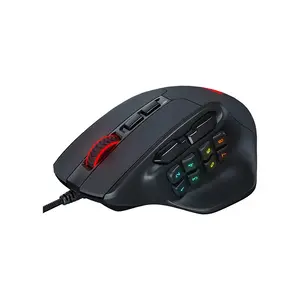 Redragon Aatrox MMO M811 Wired RGB Gaming Mouse, 12400 DPI Optical Sensor, Programmable MMO Multi-Button Design, RGB Lighting Effects, Wired USB Connectivity, High-Performance MMO Gaming Mouse
