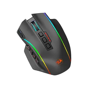 Redragon Perdition Pro M901P-KS Dual Mode RGB Gaming Mouse, 16000 DPI Optical Sensor, Dual-Mode Wireless and Wired Connectivity, Programmable MMO Button Design, RGB Lighting Effects, High-Performance Gaming Mouse